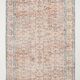 Tapis turc vintage à fleurs rose délavé et beige 5x8, 143x248 cm
