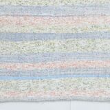 Light Blue & Off White Striped Kilim Rug, 230x310Cm