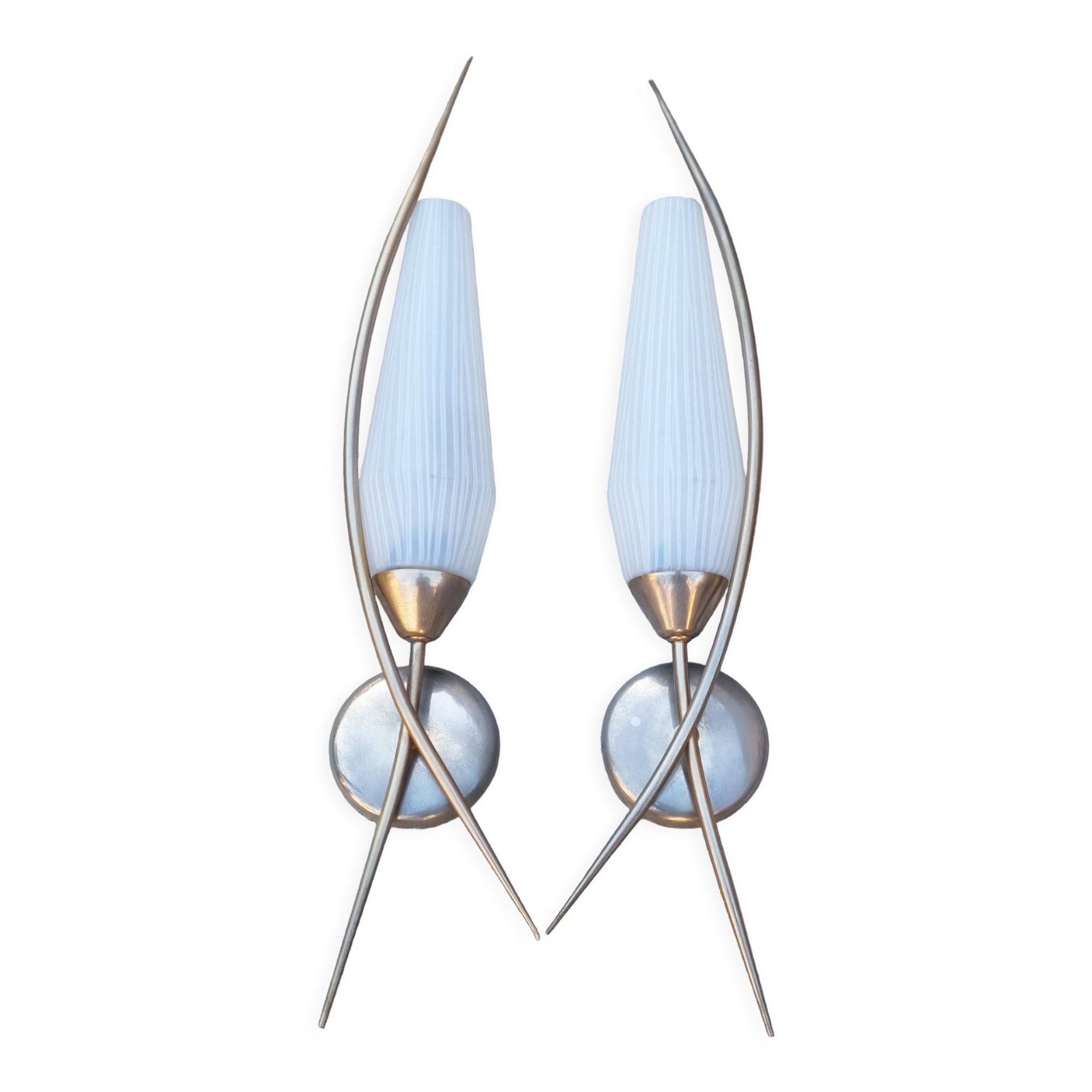 Pair of appliques, Lunel edition, vintage, Paris, 50s