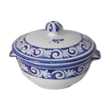 Round box in old Rouen faience