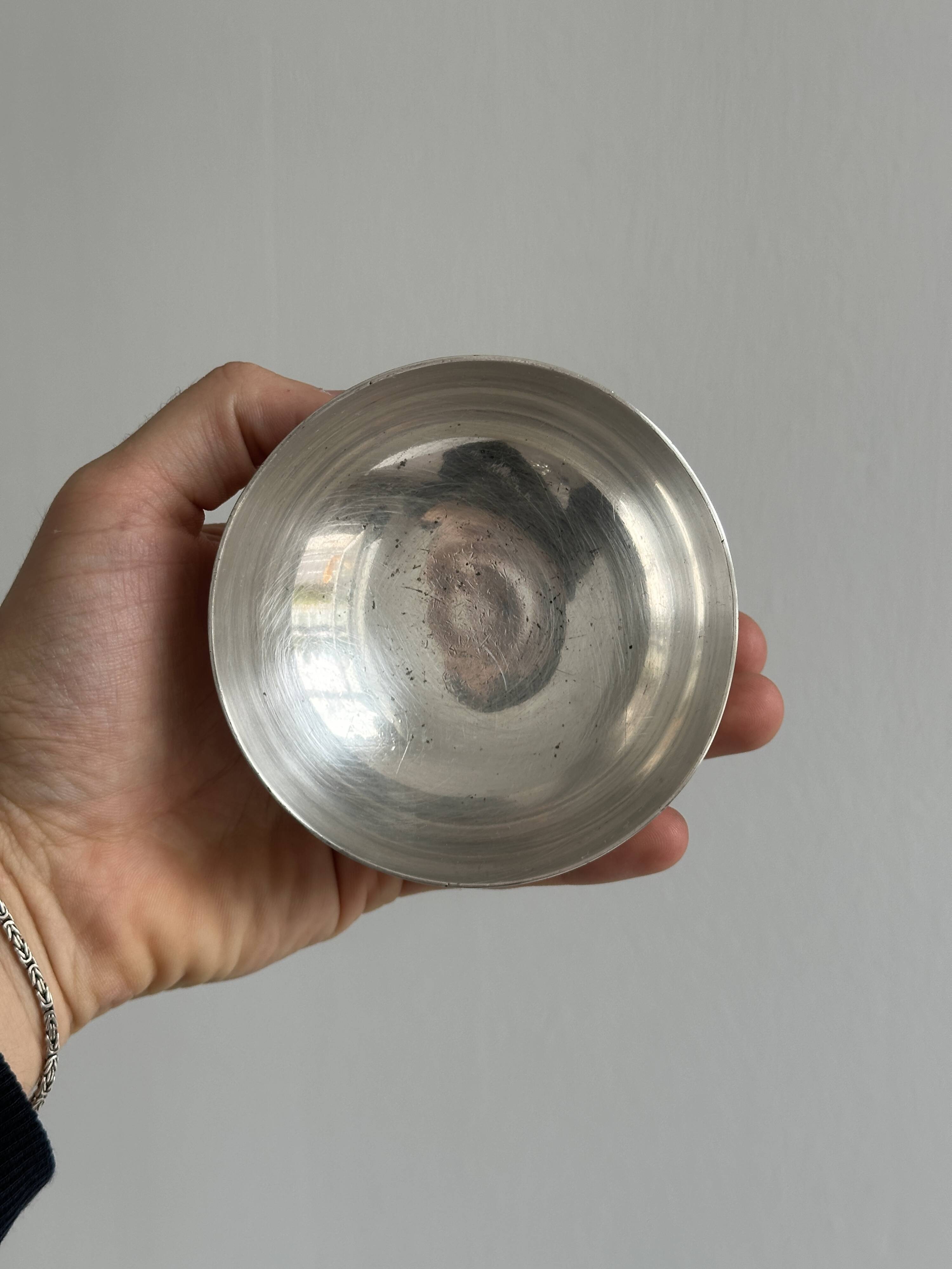 Vintage silver metal cup