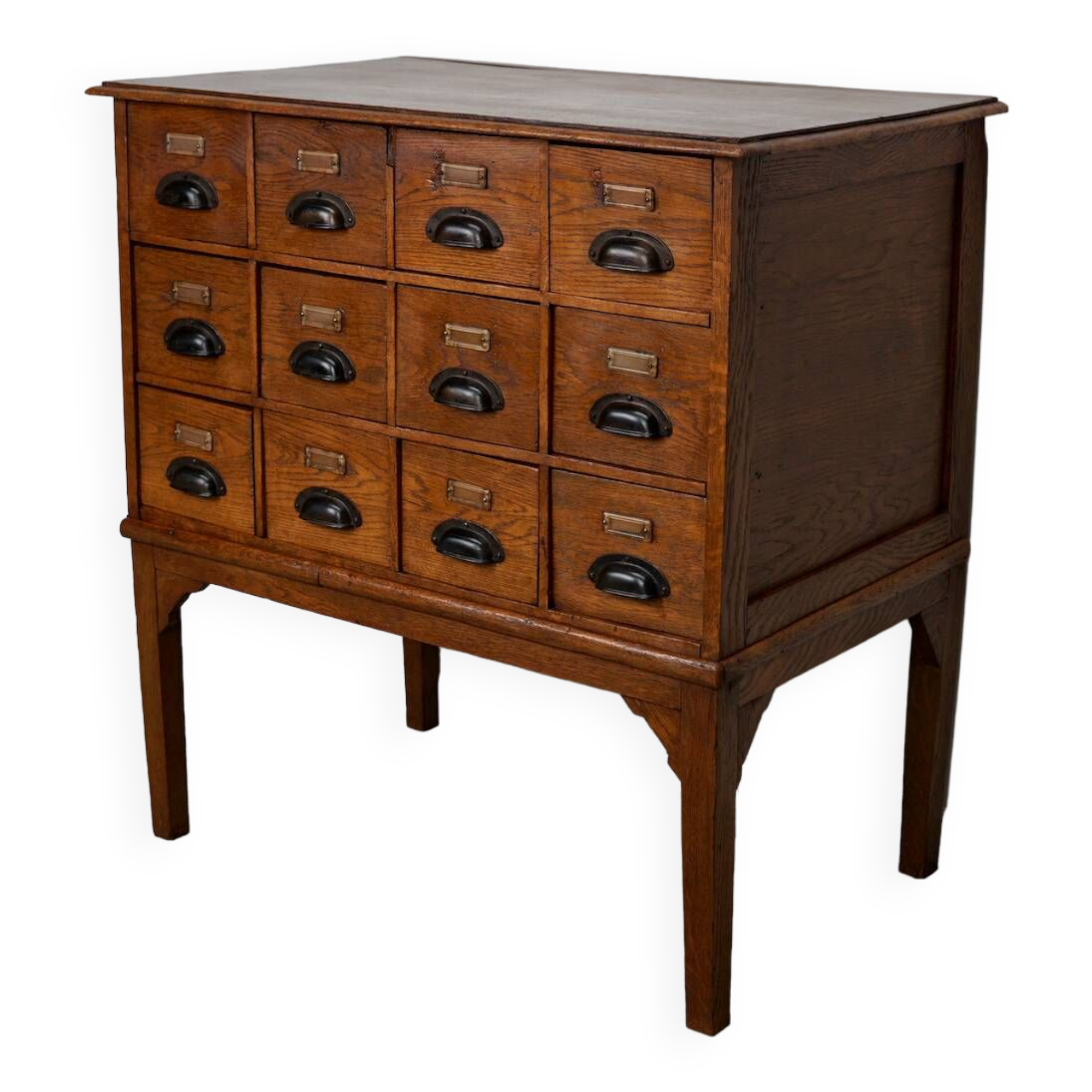 Dutch Oak Apothecary / Filing Cabinet, 1930s
