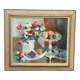 Original Swedish Oil on Canvas – "Flowers and Fruit by Ellis Wallin"