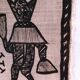 Vintage Korhogo Senoufo canvas tapestry L.103 cm