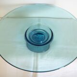 André Delatte, Nancy - Centerpiece on blue glass stand, diameter - 32 cm.