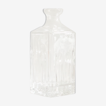 Vase carafe vintage en verre moulé