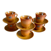 6 tasses vintage « volcan »