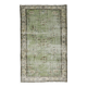 Grand tapis kilim vintage – vert menthe et crème 261 cm x 160 cm