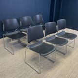 Set of 6 Matrix chairs by Tolleson for Krueger, 70s USA
