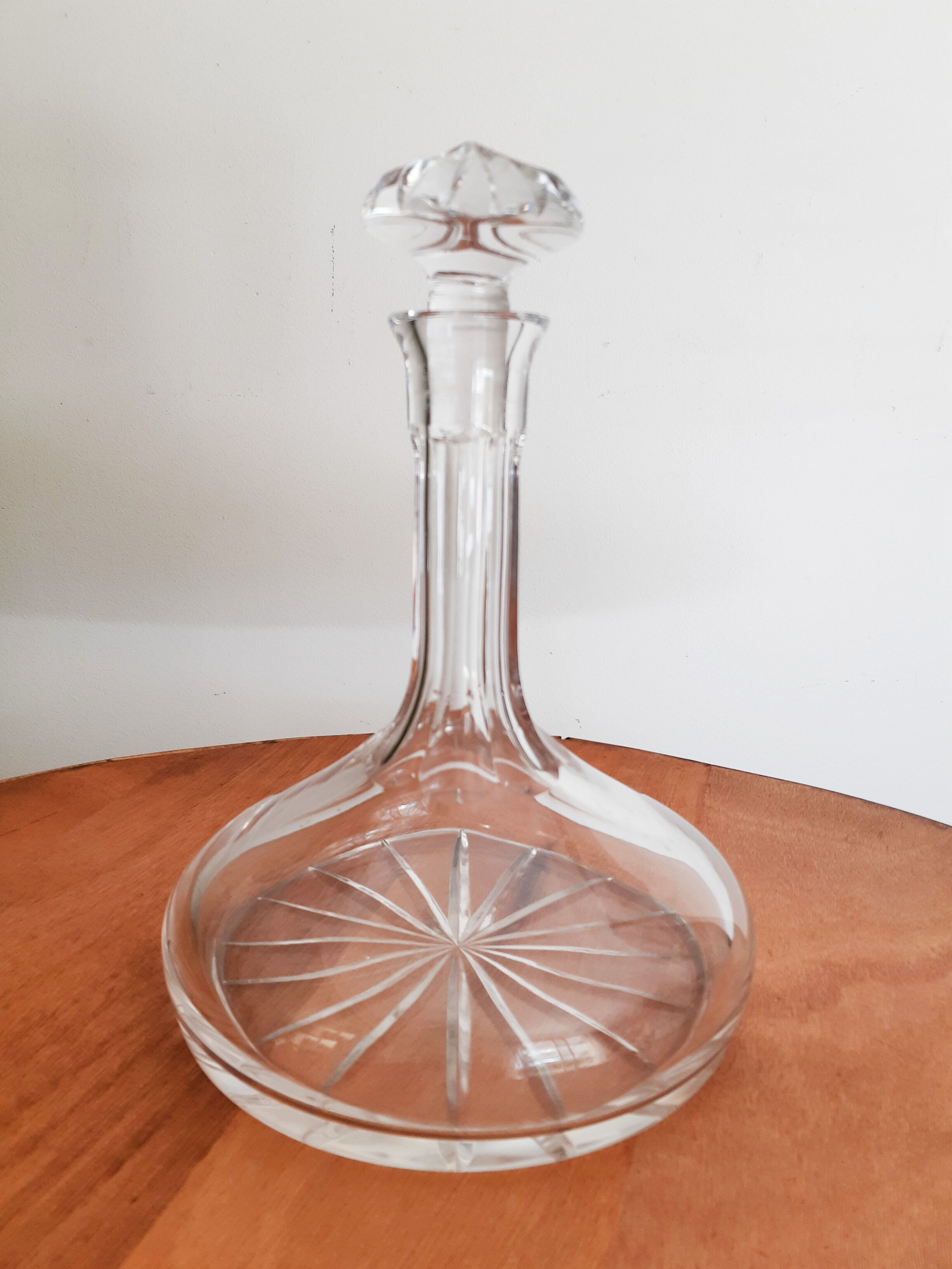 Decanter decanter wine, crystal, vintage French, 60s