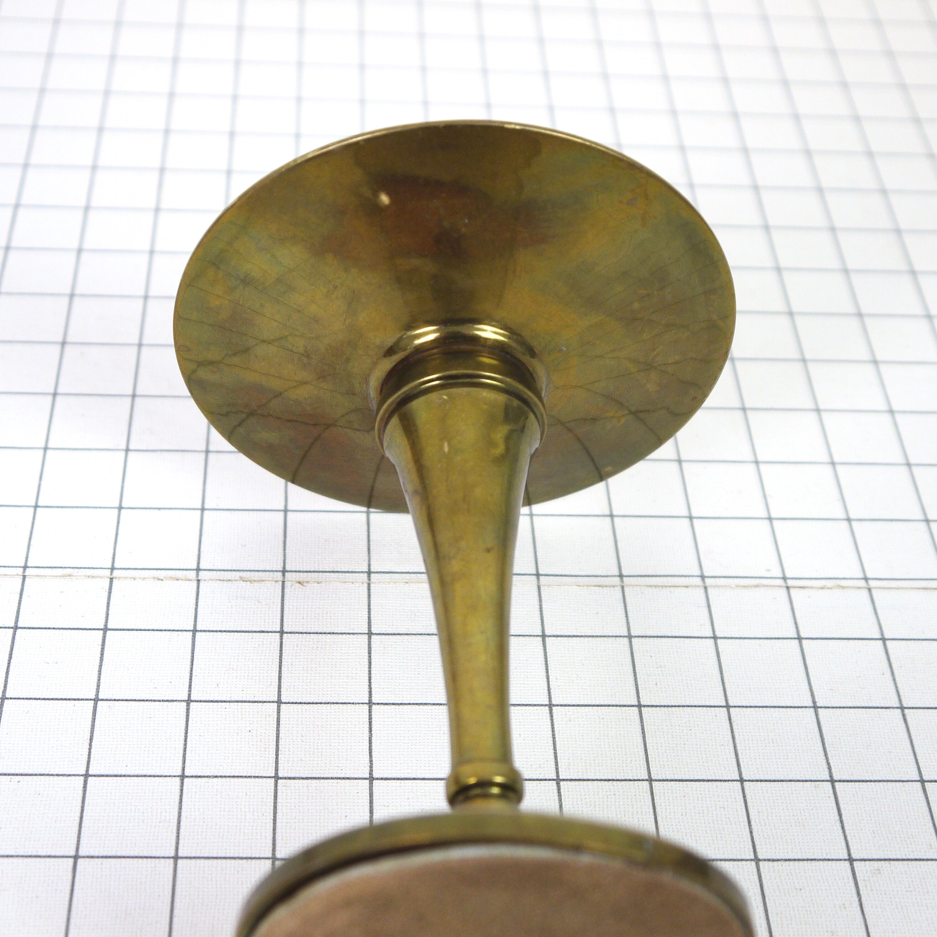 Brass and mother-of-pearl bougeoir