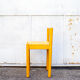 Quatre tabourets en bois et en paille 70s