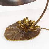 Stunning solid bronze 'Lily' table lamp signed by Maison Charles