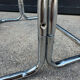 Chrome tubular metal side table from the 1980s.