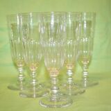 St. louis 6 flutes baccarat has champagne 19th cut sides flat crystal