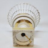 Bowl on Pedestal Openwork Basket White and Gold Porcelain Restoration E