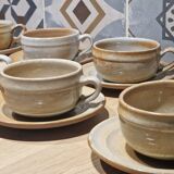 Complete table service in marsh stoneware, 92 pieces