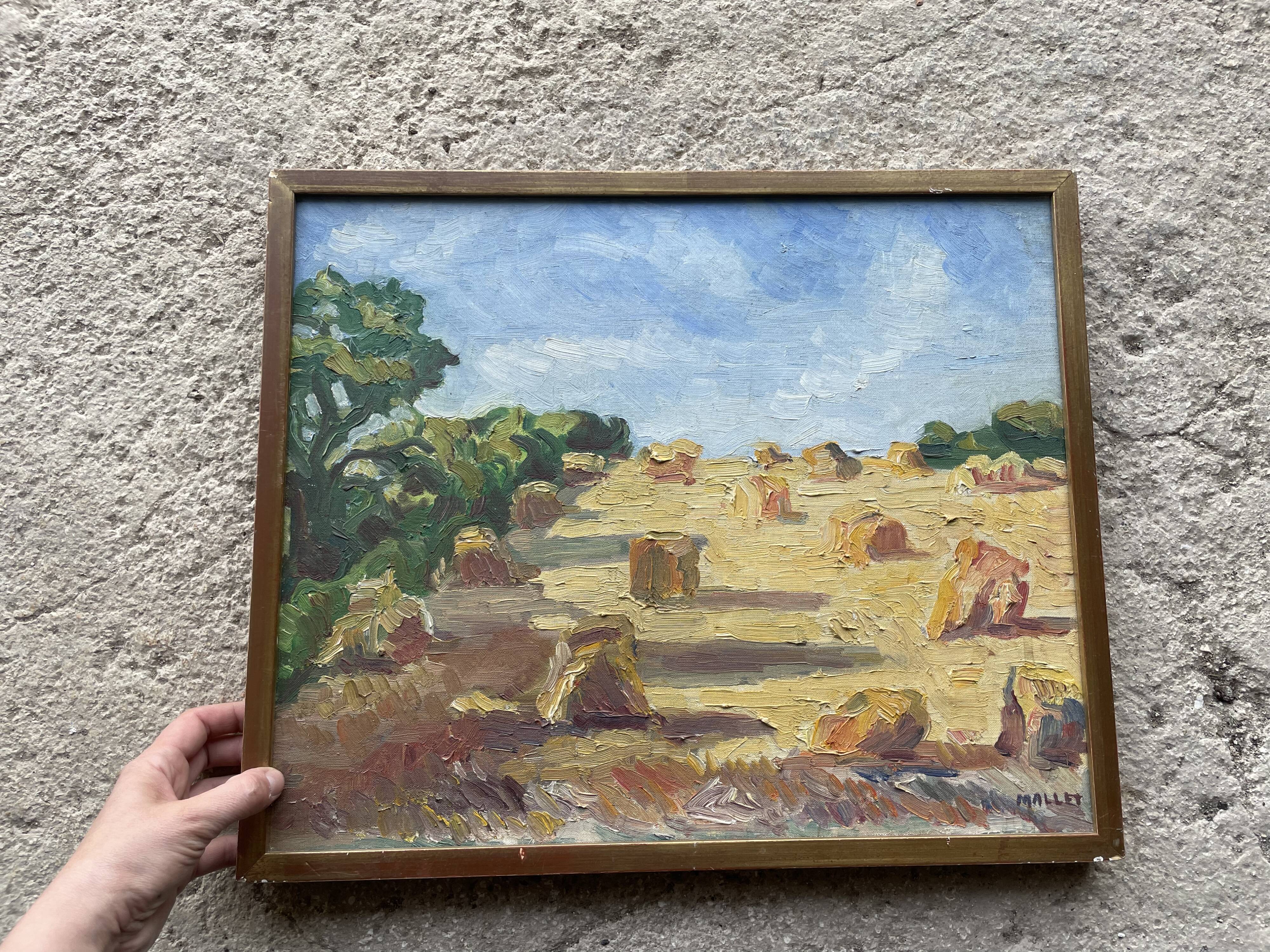 Old canvas, painting signed Mallet