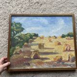 Old canvas, painting signed Mallet