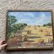 Old canvas, painting signed Mallet