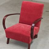 H410 Type C Powder Pink Armchair by Jindrich Halabala for Thonet 1930