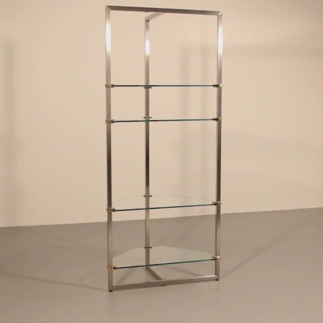 Peter Ghyczy 1970 corner cabinet – iconic stainless steel & aluminum model R16
