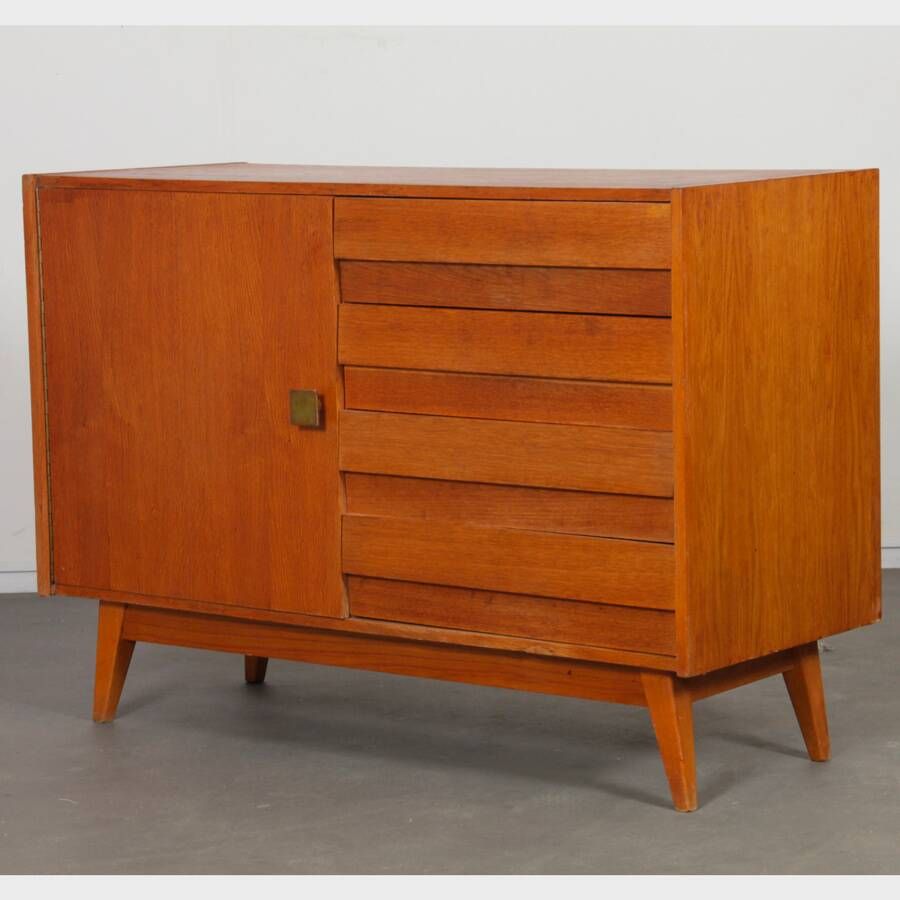 Vintage oak storage by Jiri Jiroutek, model U-458, 1960s - Eastern European Design Rangemen