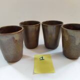 Digoin golden stoneware cups