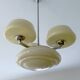 Large Art Deco pendant light in glass, 1930s