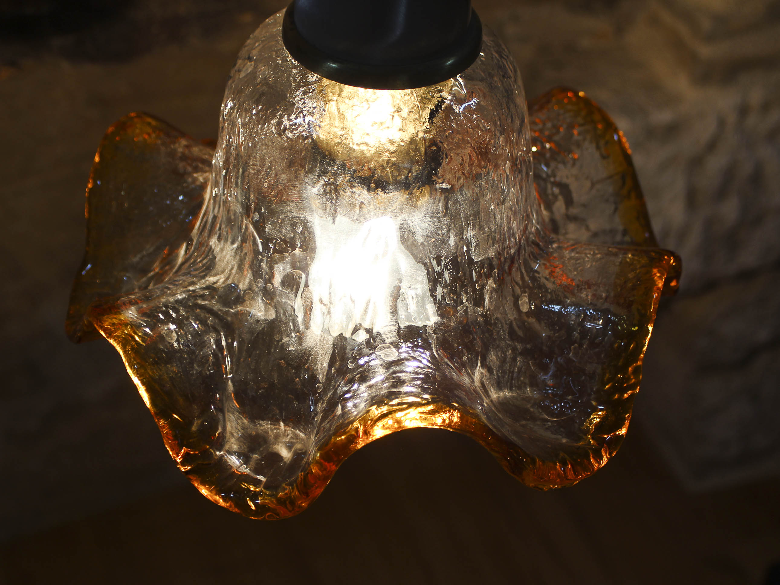 Tulip suspension in Murano glass 70s