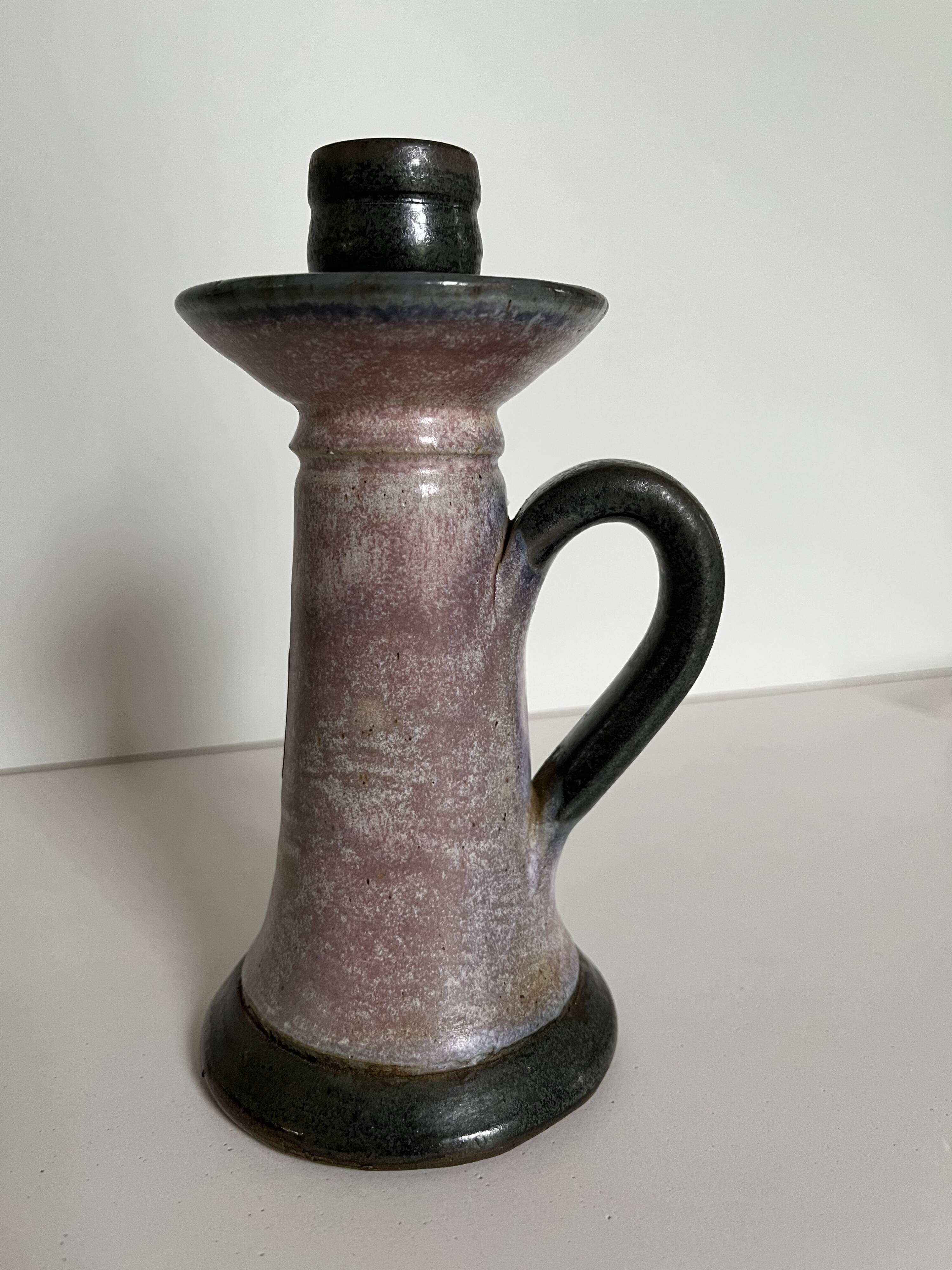 Stoneware candle holder