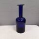 Huge blue glass vase by Otto Brauer for Holmegaard Denmark 1960s