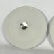 Stilux Milano, pair of round opaline glass ceiling lamps. 1960s