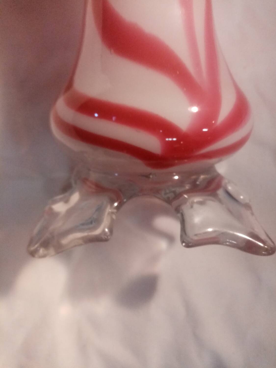 Superb old vase in Clairey mouth-blown glass paste (88)