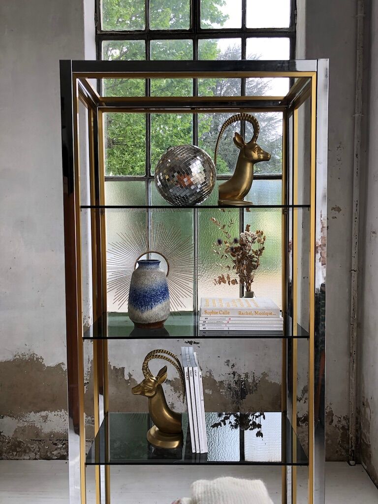 Speckled blue Scheurich vase