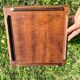 Vintage Dark Brown Wood Side Table - Vinyl Record Book Holder