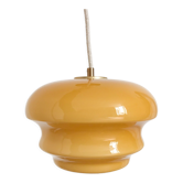 Vintage opaline mustard yellow pendant lamp