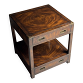 Campaign style mahogany coffee table