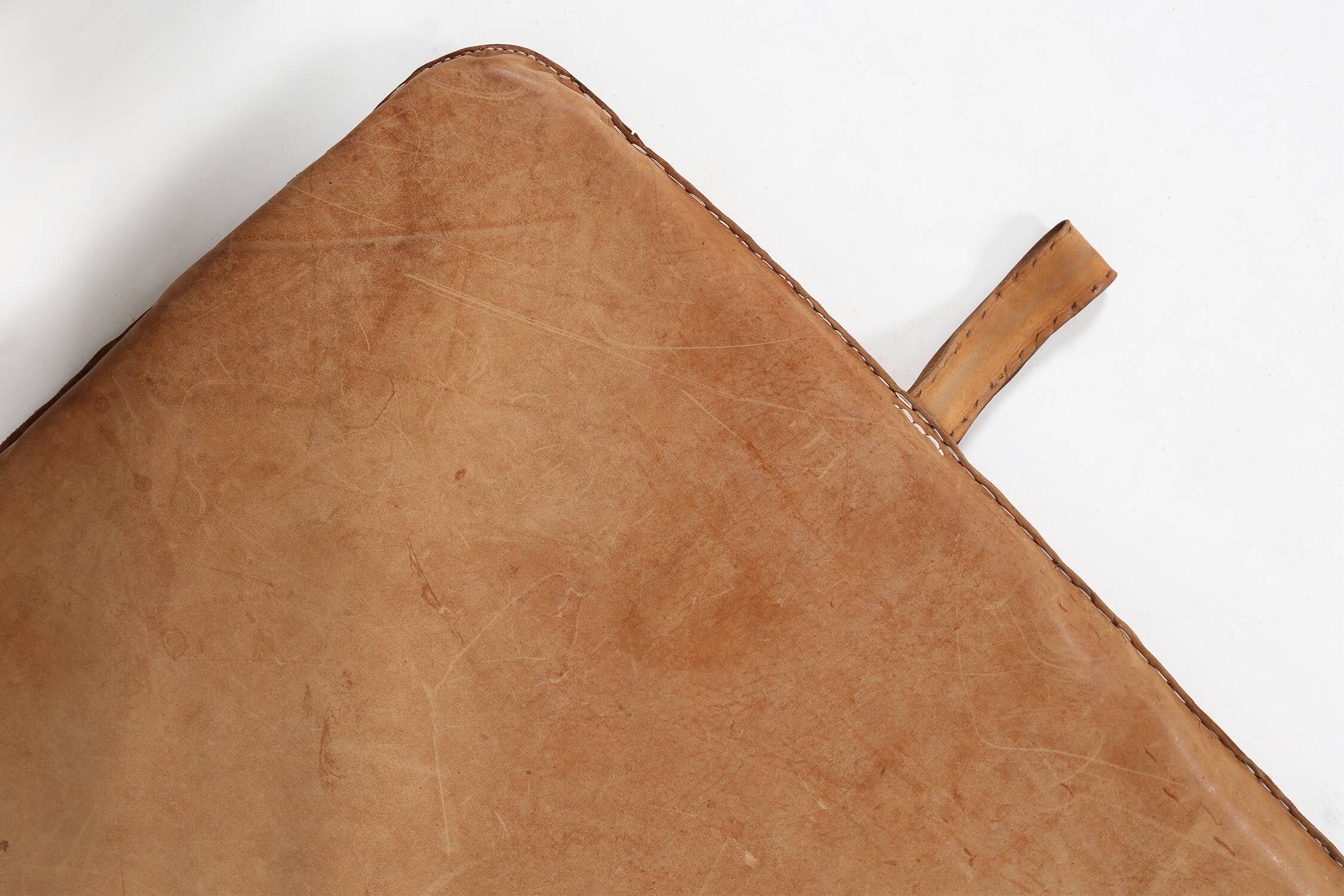 Vintage leather gym mat with nice patina, Belgium, 1930s