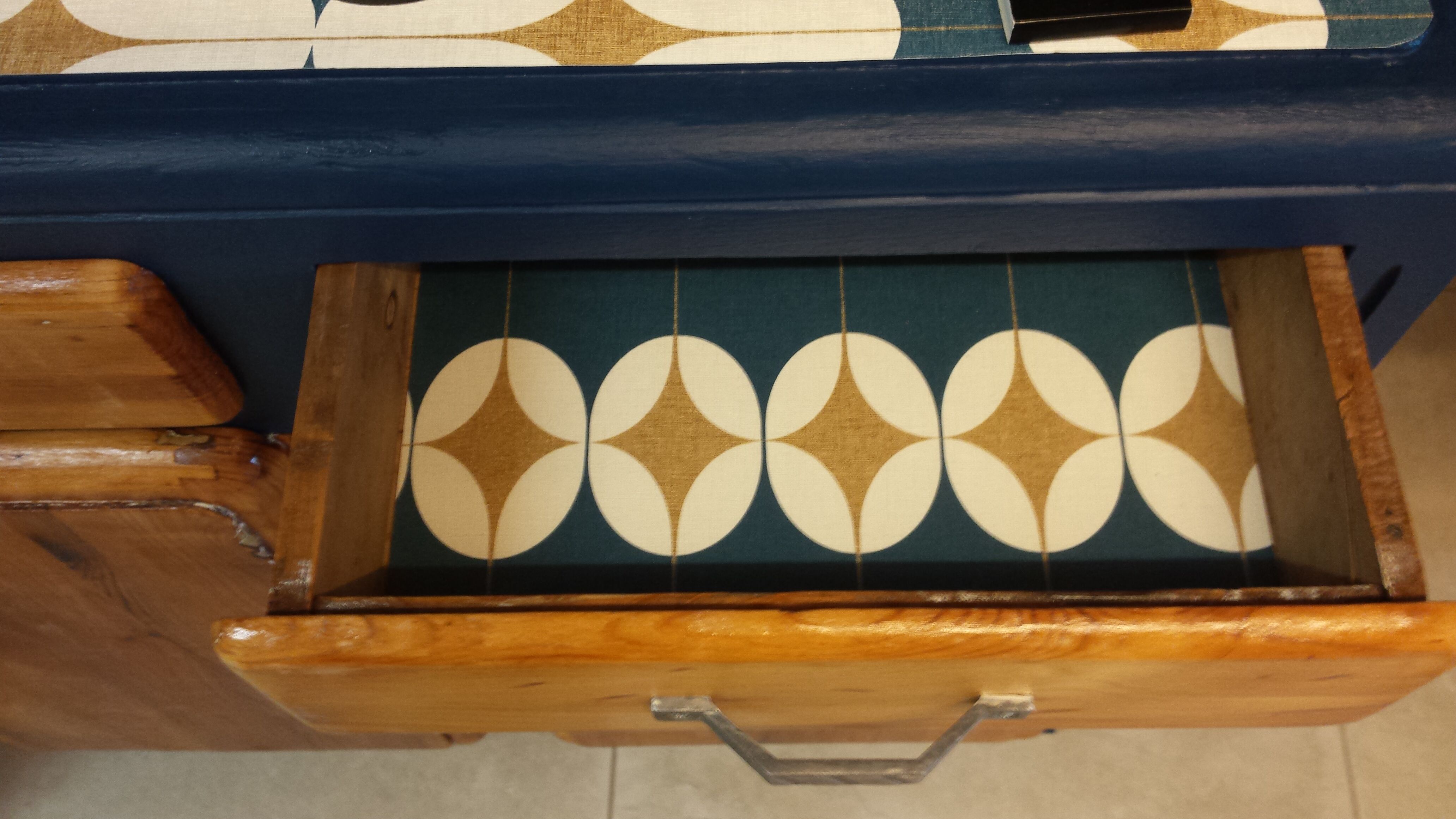 Mado bass buffet renovated wood and blue