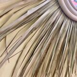 Sunburst Mirror in Rattan and Palm Leaf