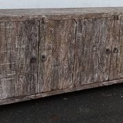 Buffet 4 portes en bois brut