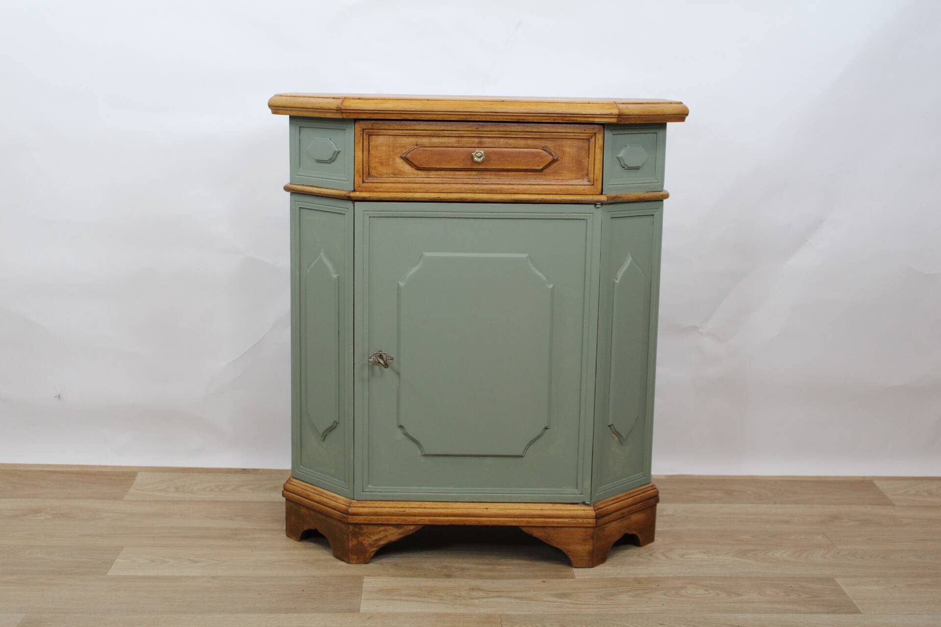 Vintage sage green confiturier, France, 1960s