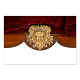 Mahogany jeweler's showcase with gilded bronze legs