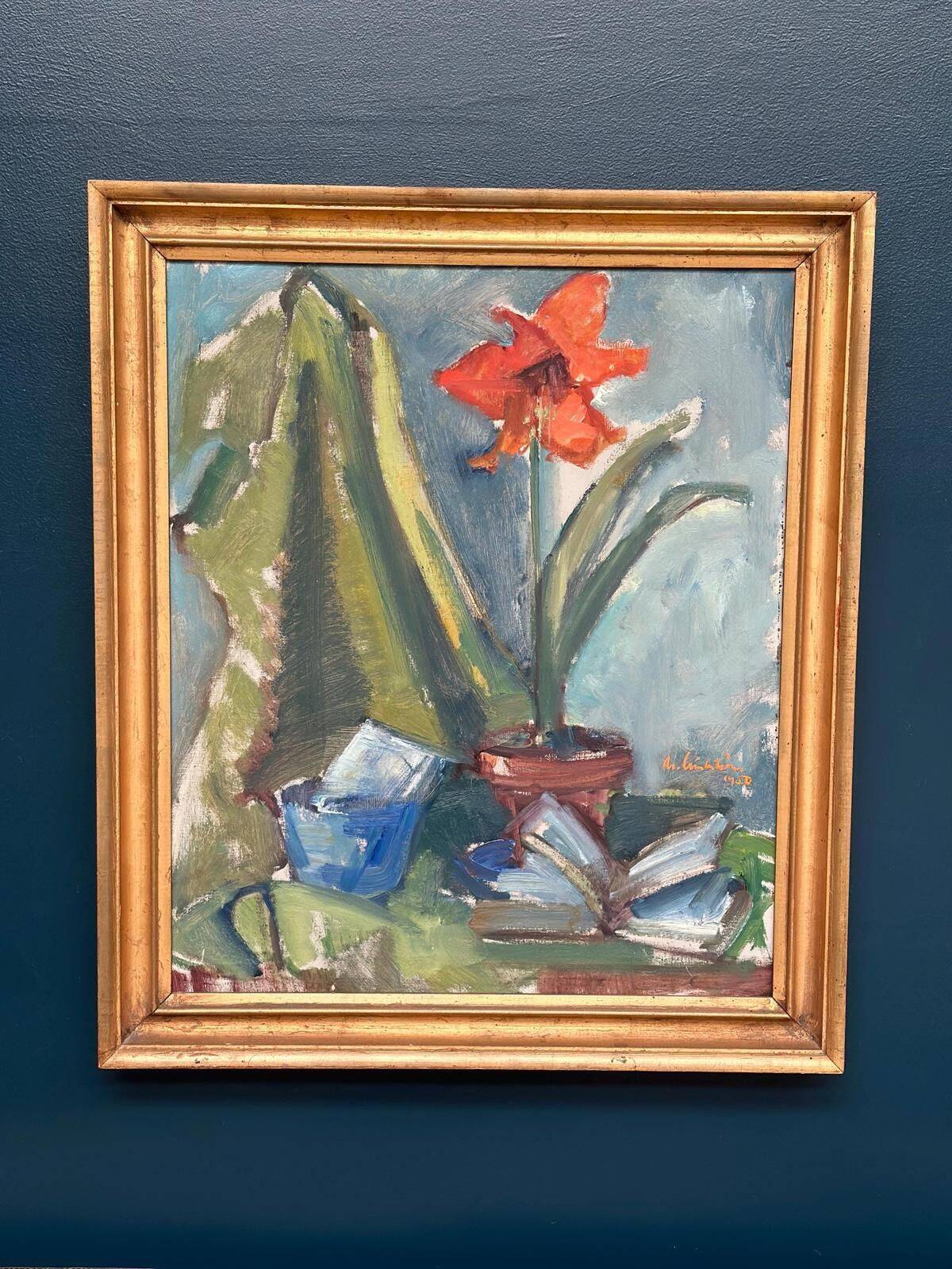 Original Swedish Oil On Canvas – “Still Life” By Martin Lindström