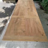 Louis XV extendable dining table from the 18th century, renovated in solid oak, 315cm