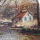 Tableau de jean hannedouche paysage  huile sur toile