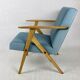 Vintage armchair in light blue, 1970s