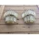 Transparent “Triedro” Murano glass wall sconce