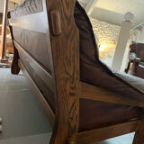 1960s Sofa and 2 Armchairs Set in Wood and Leather